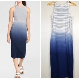 Athleta Sun Kissed Striped Midi Dress - size Medium